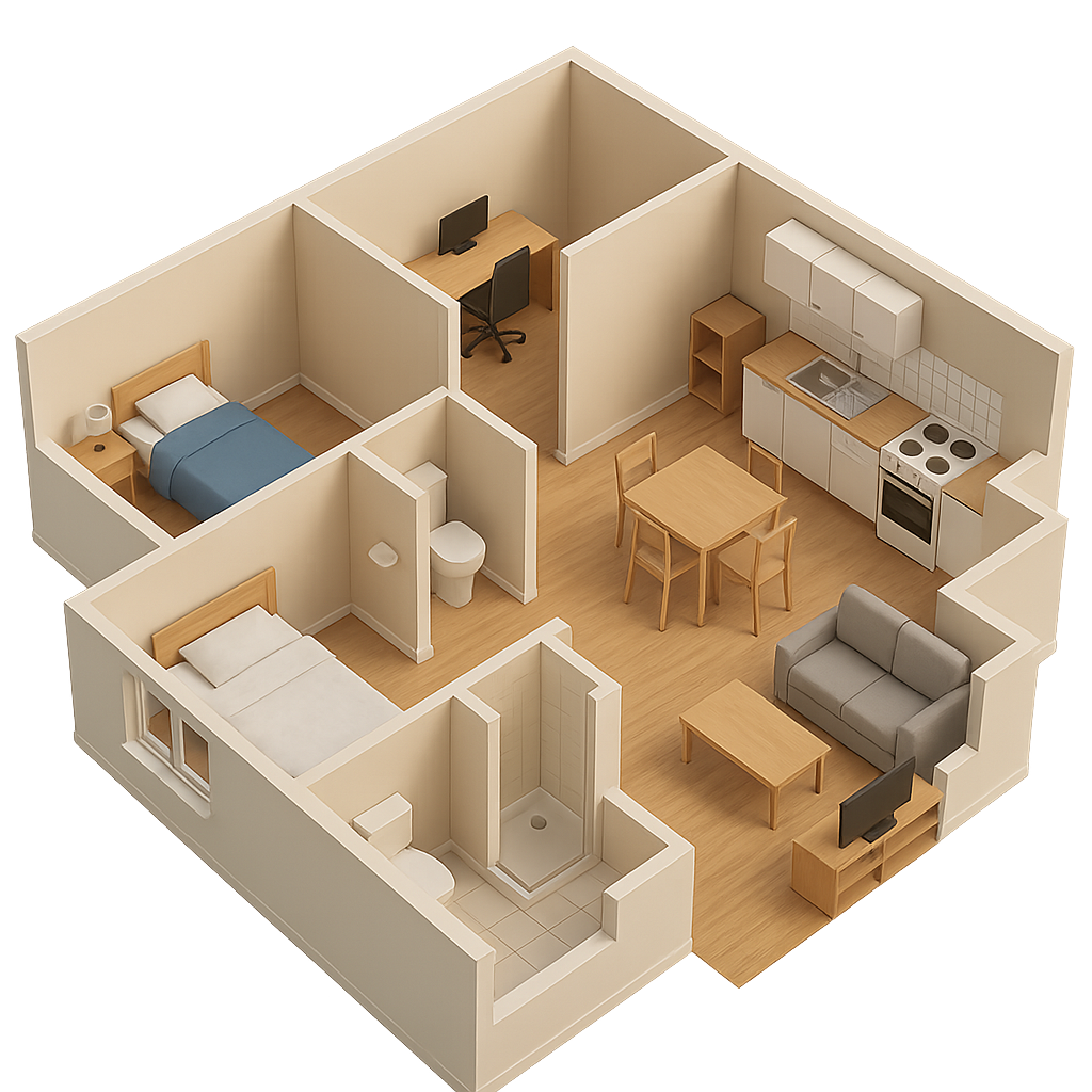 Vue d'ensemble d'un logement suivi dans AceMan